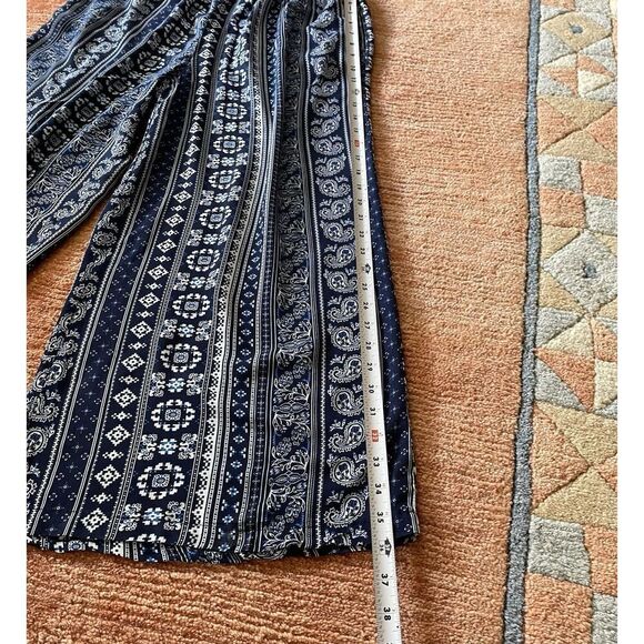 New Look FLORAL PRINT - Trousers - Wide Leg High Rise 2 Pockets Women’s L - Picture 6 of 8